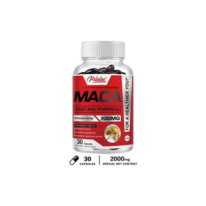 Maca Root Capsules for Men and Women To Maximize Vitality and Performance Made with Black Maca, Red Maca and Yellow Maca Powders