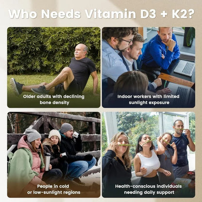 Vitamin D3 K2 5000 IU D3 100mcg K2 300 Softgels 2-in-1 Vitamin D K Supplement with Coconut Oil